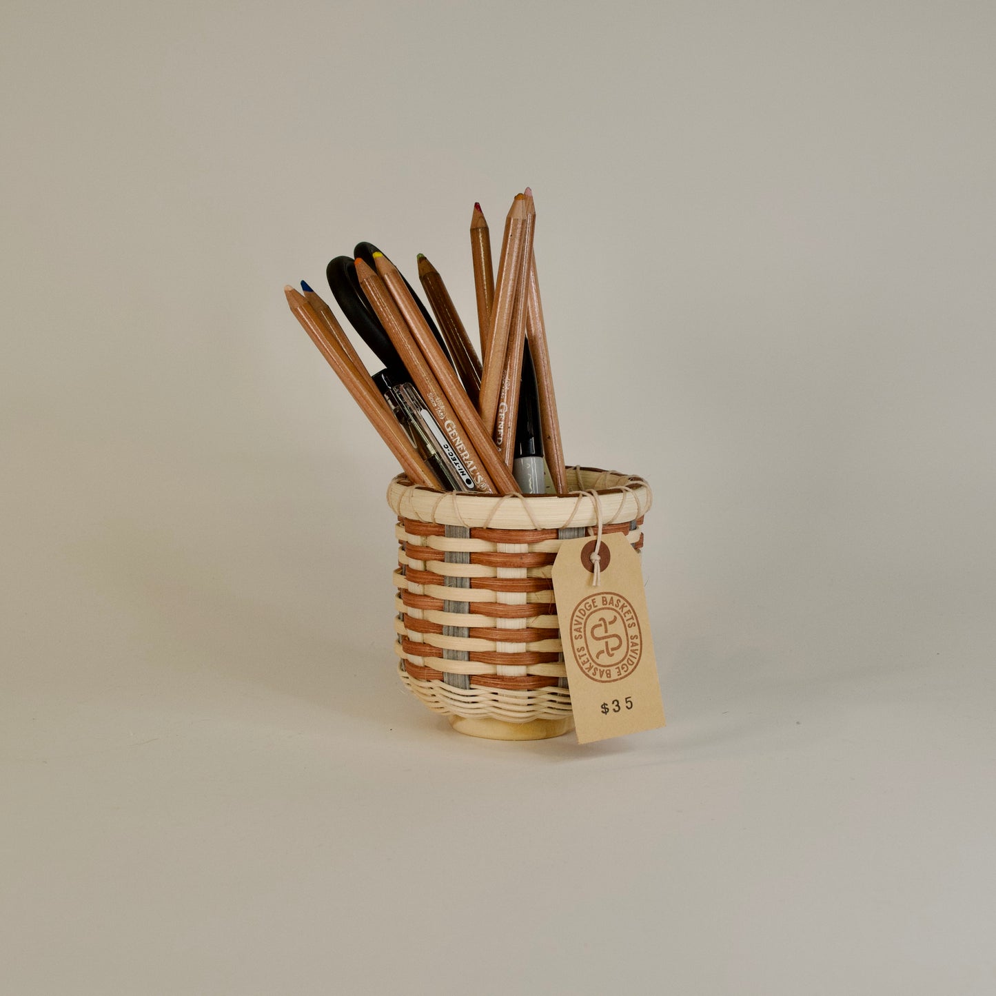 Wooden Base Trinket Basket