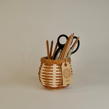 Wooden Base Trinket Basket