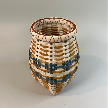 Orange and Teal Bookshelf Basket