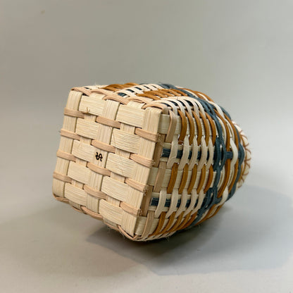 Orange and Teal Bookshelf Basket