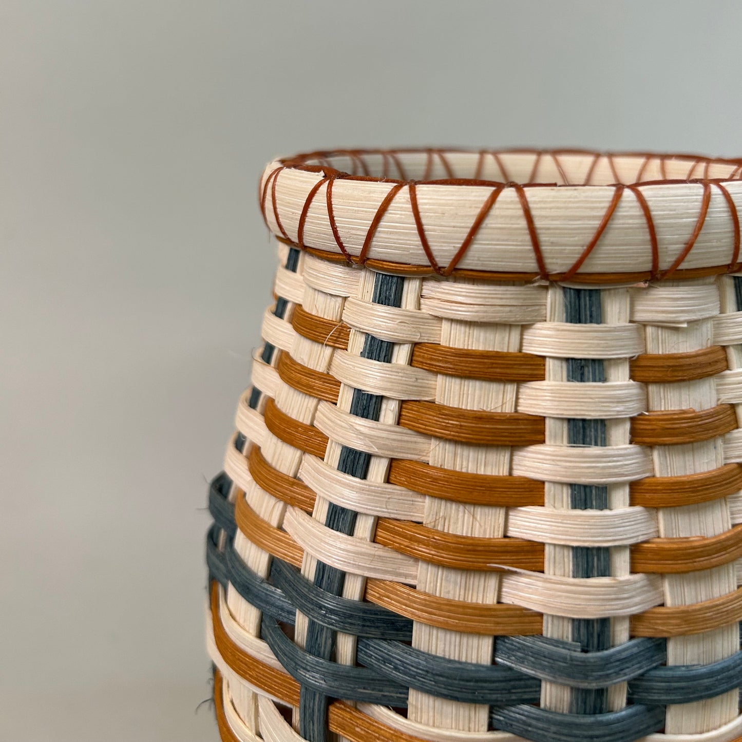 Orange and Teal Bookshelf Basket