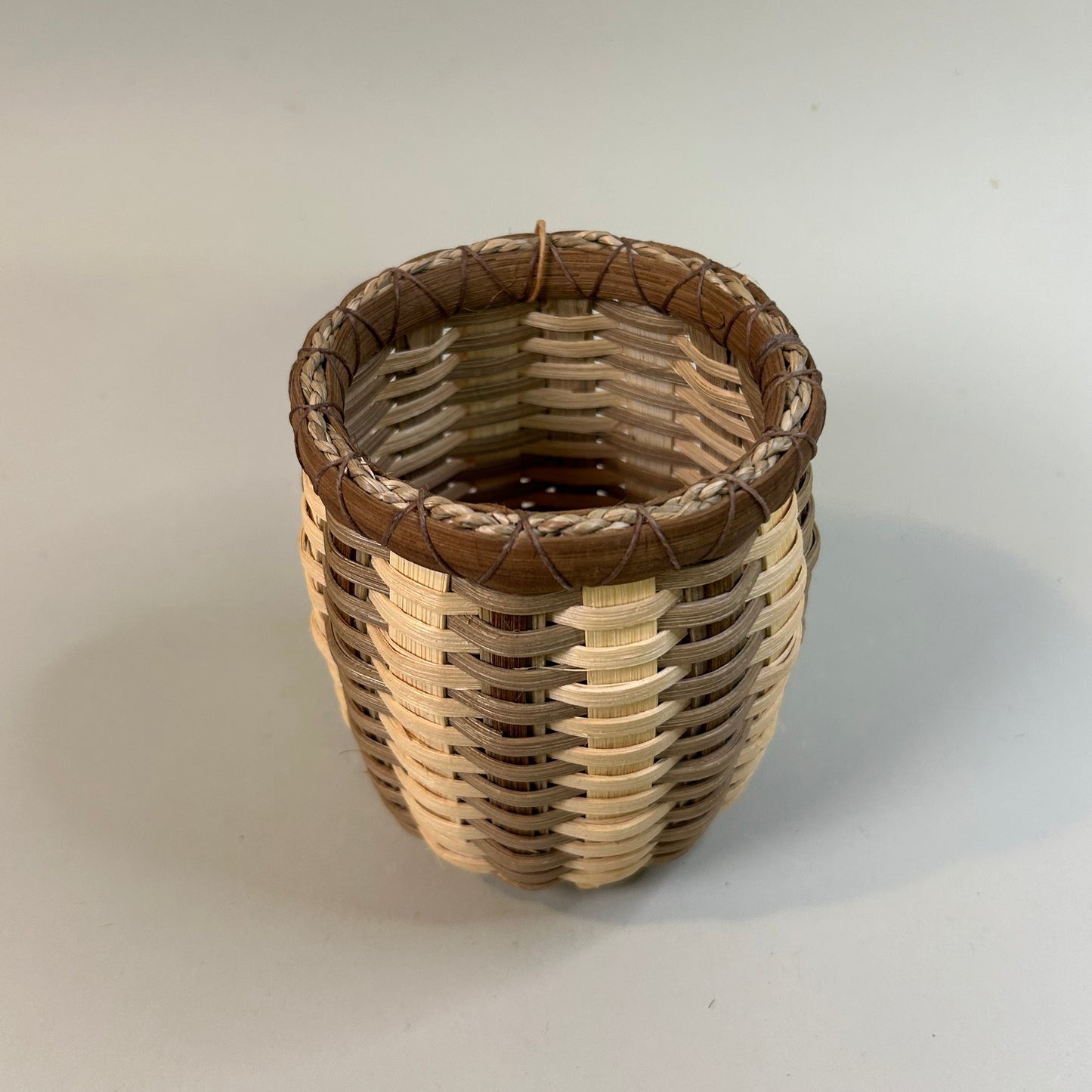 Wooden Base Trinket Basket