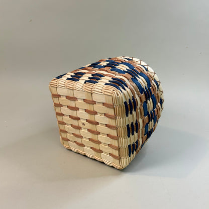 Blue and Caramel Brown Basket